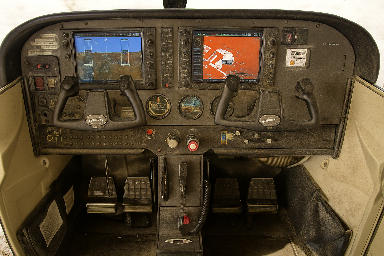 Dirty cockpit